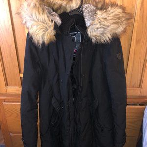 Vince Camuto Hooded Faux Fur Trim Parka